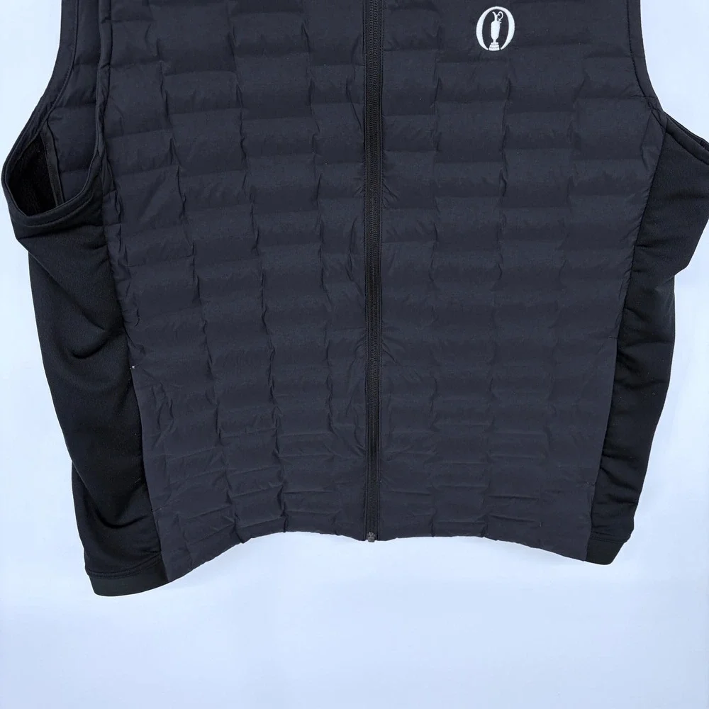 Adidas Frostguard‎ Golf Puffer Vest Men's Large The Open Logo H50988 Duck Down